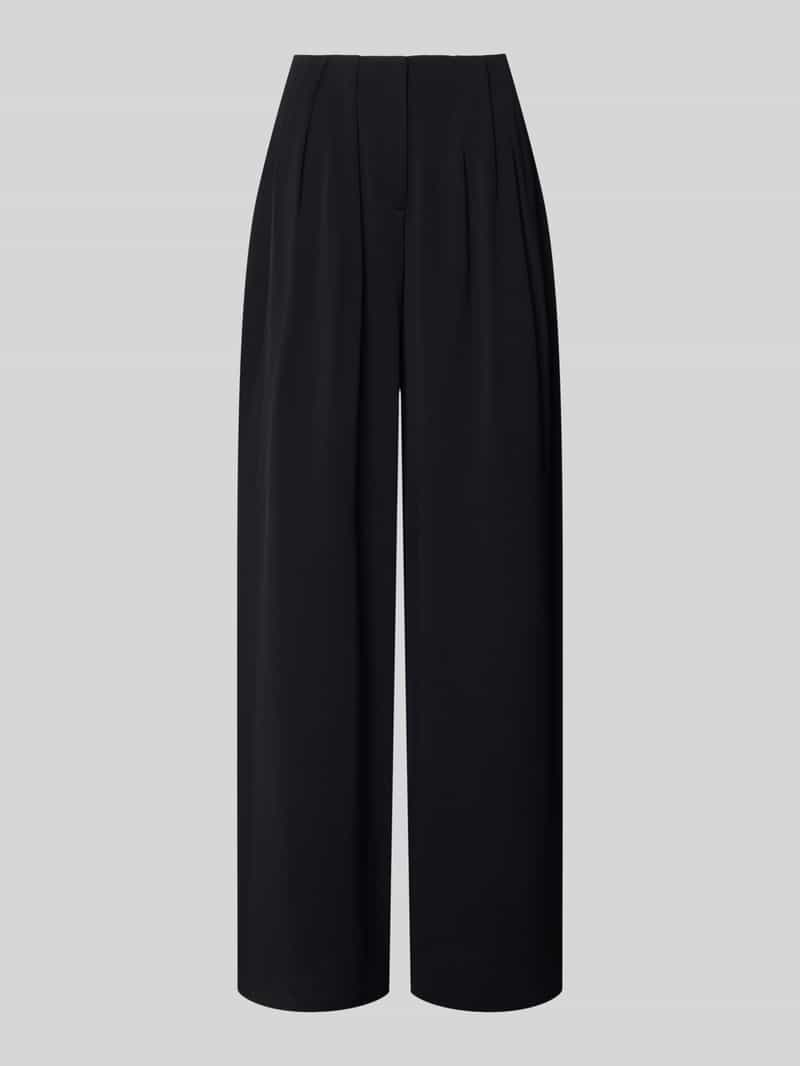 MM by Max Mara Broek van viscose-elastaanmix met bandplooien model 'VENERE'
