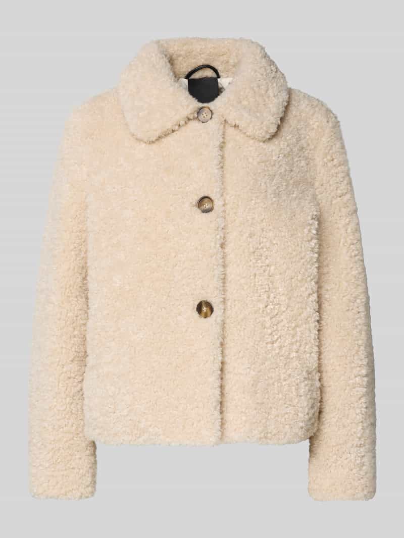 Fuchs Schmitt Regular fit jack van teddybont met platte kraag