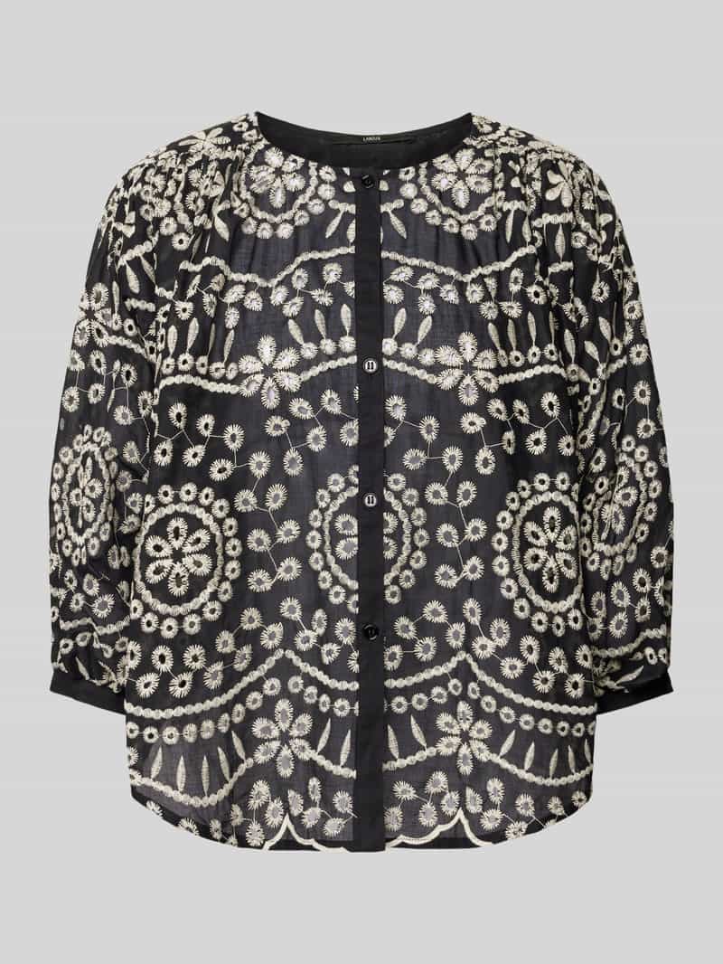 Relaxed fit blouse met 3/4-mouwen