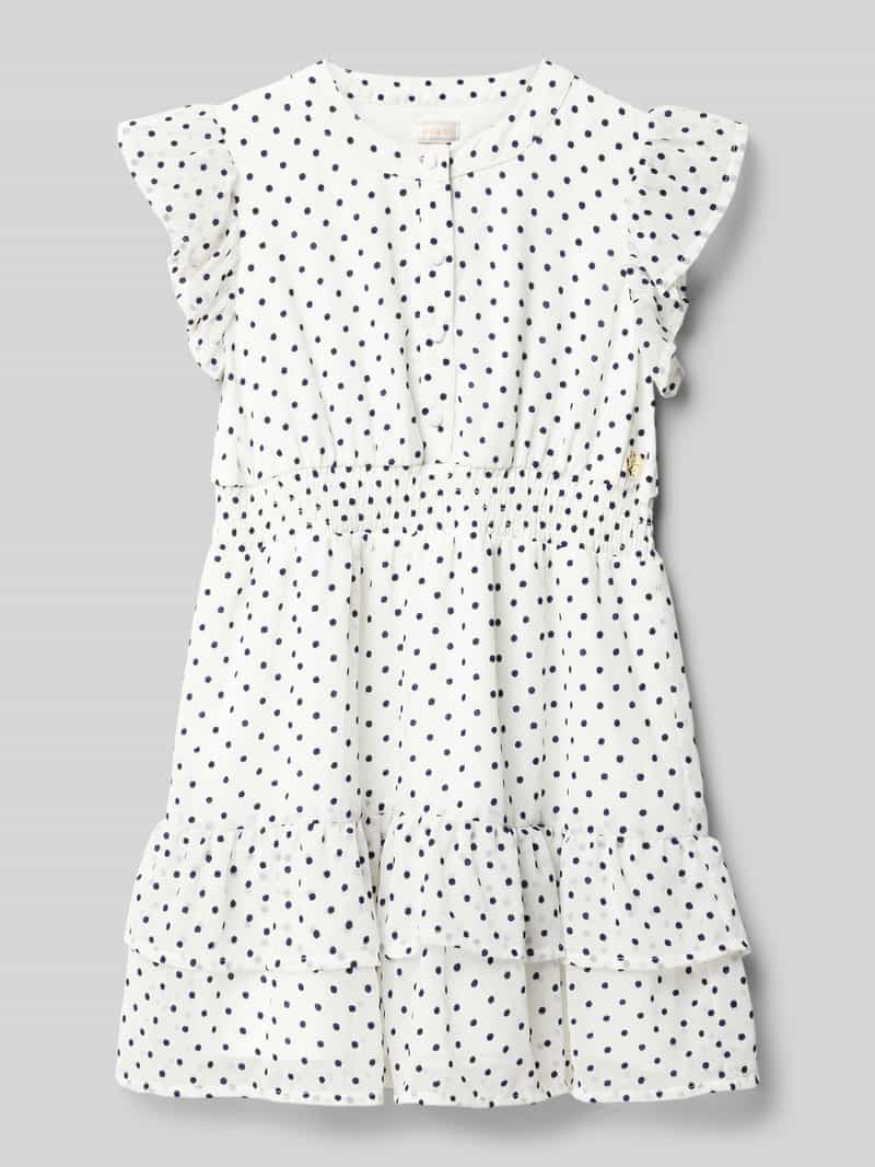 Guess Knielange jurk met vlindermouwen en ronde hals