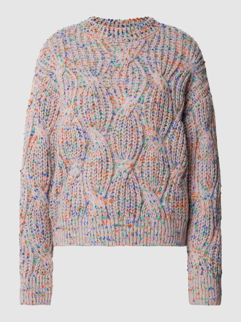 YAS Gebreide pullover met kabelpatroon model 'Confetti'