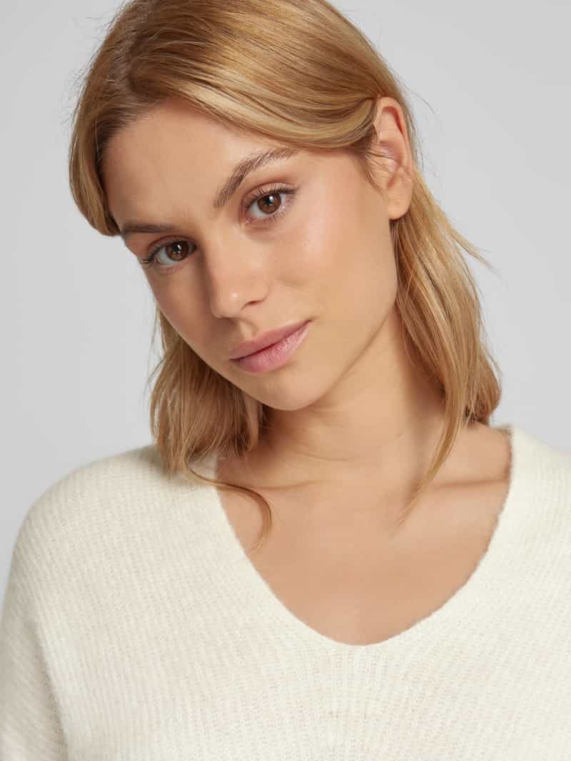 MOS MOSH Gebreide pullover met V-hals model 'THORA'
