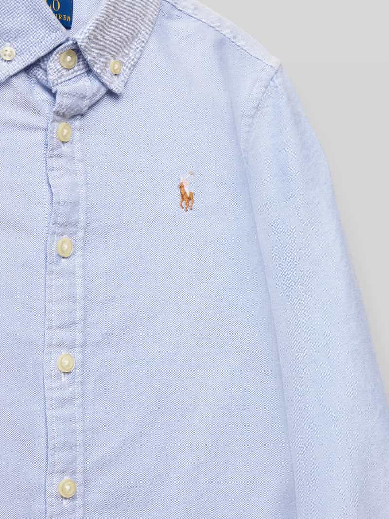 Polo Ralph Lauren Teens Regular fit overhemdblouse met labelpatch model 'TRINETTEOX'