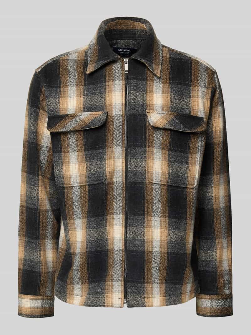 MCNEAL Regular fit overhemdjack met wol