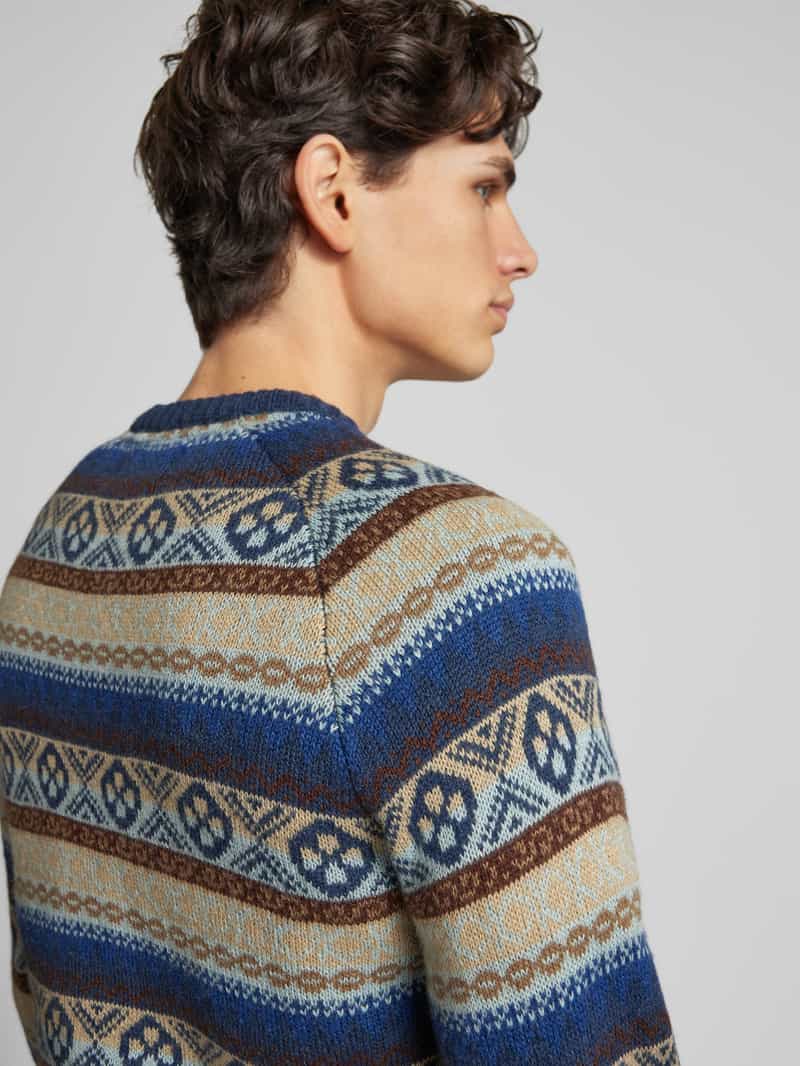 Blend Gebreide pullover met ribboorden