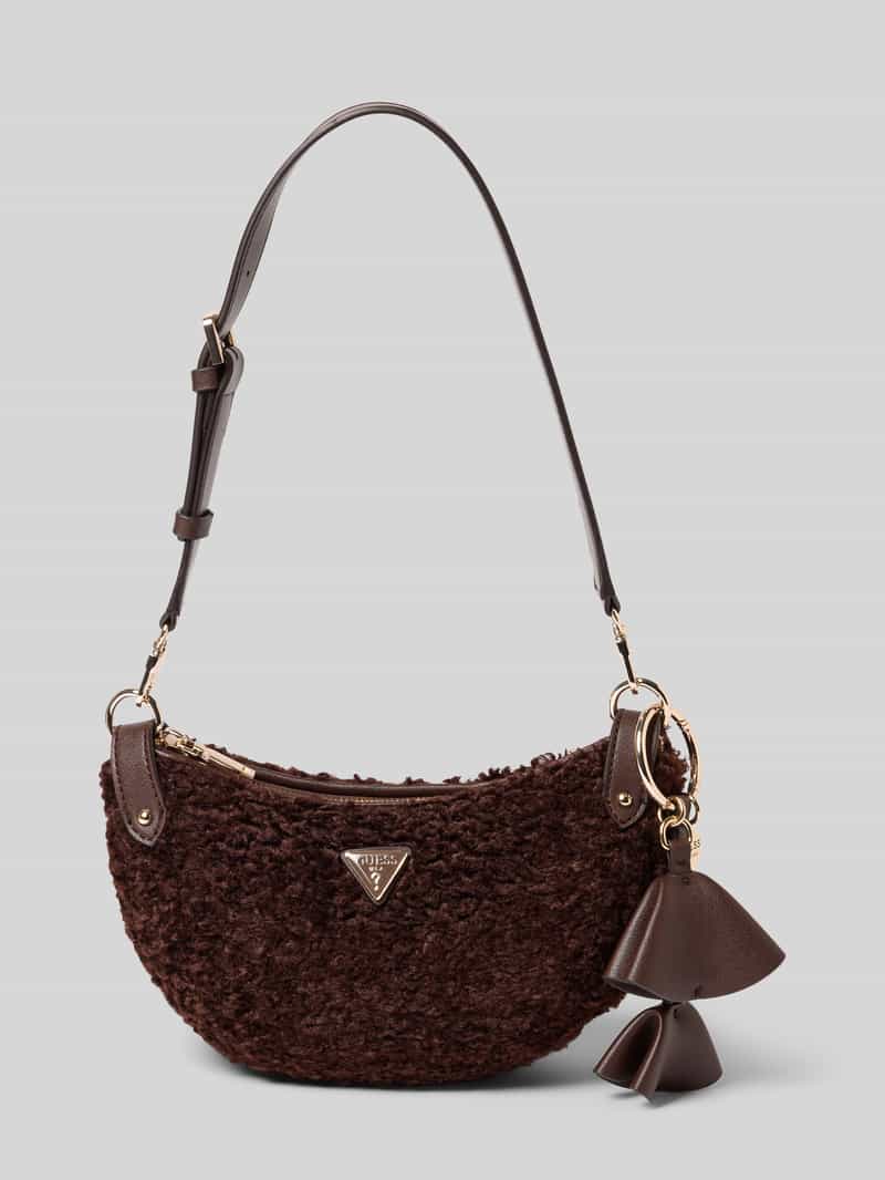 GUESS schoudertas Katie Convertible Shoulder Bag Espresso donkerbruin