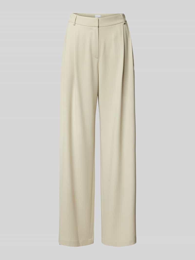 Jake*s Collection Straight leg stoffen broek met bandplooien