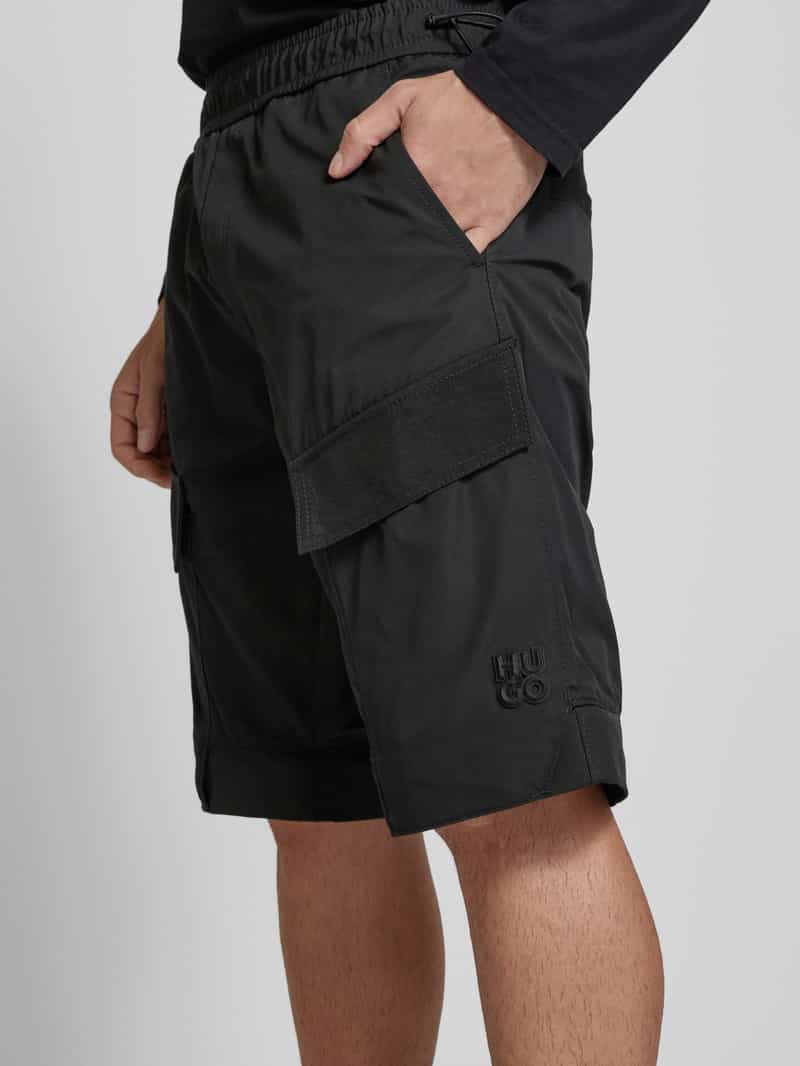 HUGO Regular fit cargobroek met elastische band model 'Glynn'