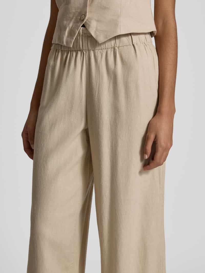 Only Loose fit culotte van een mix van viscose en linnen model 'SOLVI-CARO'