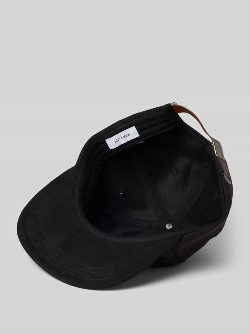 Les Deux Baseballpet met labelstitching en viscose