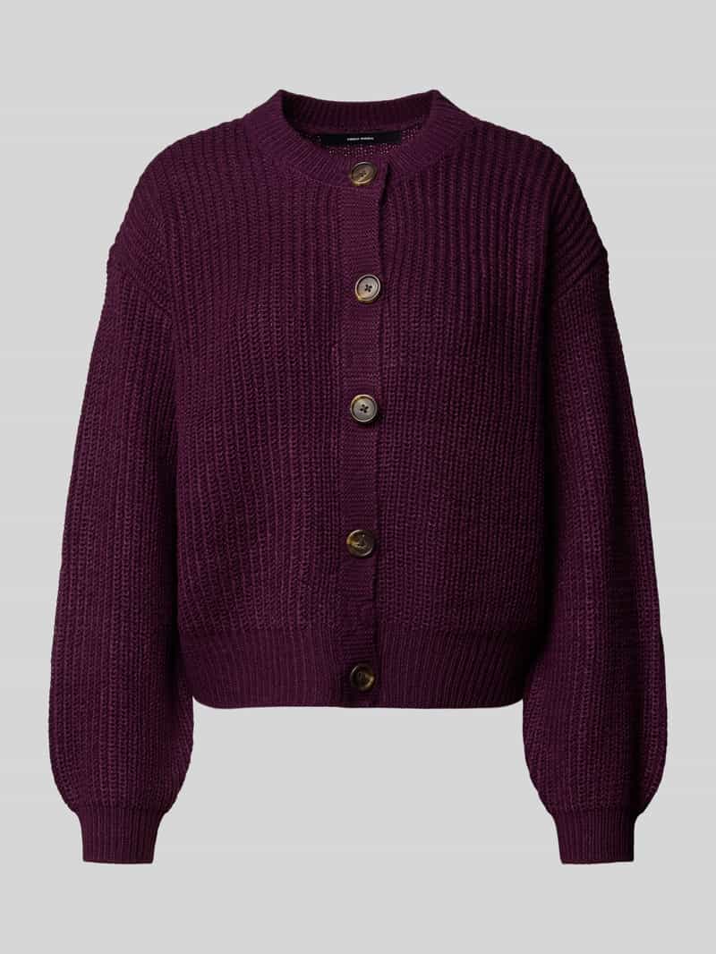 Vero Moda Relaxed fit gebreid jack met enkele knoopsluiting model 'LEA'