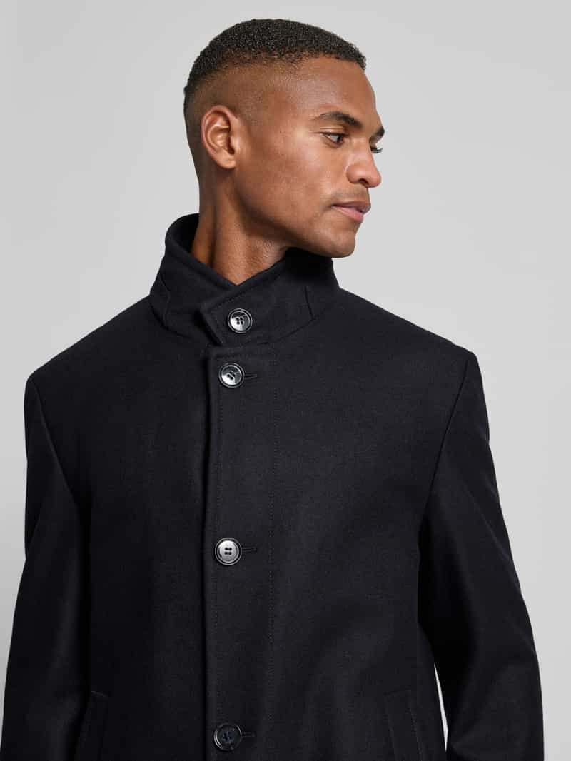 Strellson Regular fit lange jas met opstaande kraag model 'Finchley'