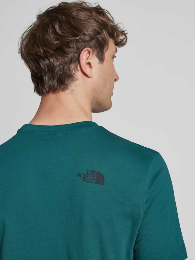 The North Face T-shirt met geribde ronde hals