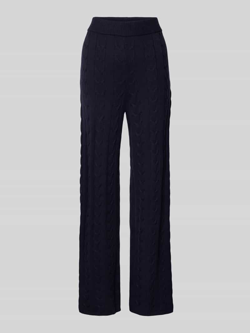 Christian Berg Woman Gebreide broek met kabelpatroon