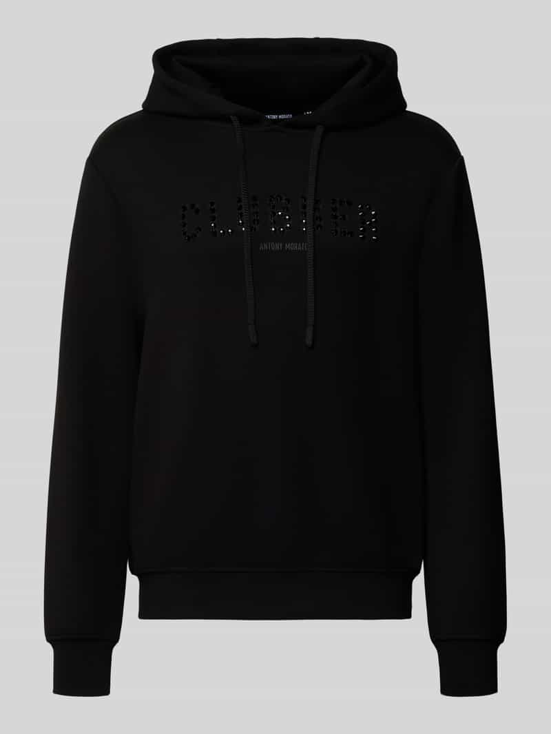 Antony Morato Herren Hoodie Mit Label-Detail In Black Größe Extra Groß