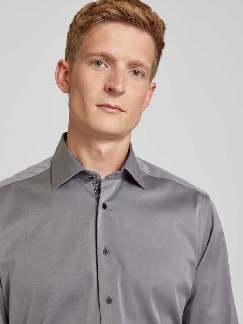Eterna Modern fit zakelijk overhemd met kentkraag