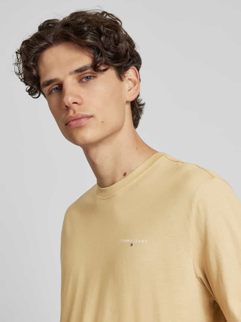 Tommy Jeans Slim fit shirt met lange mouwen en labelprint