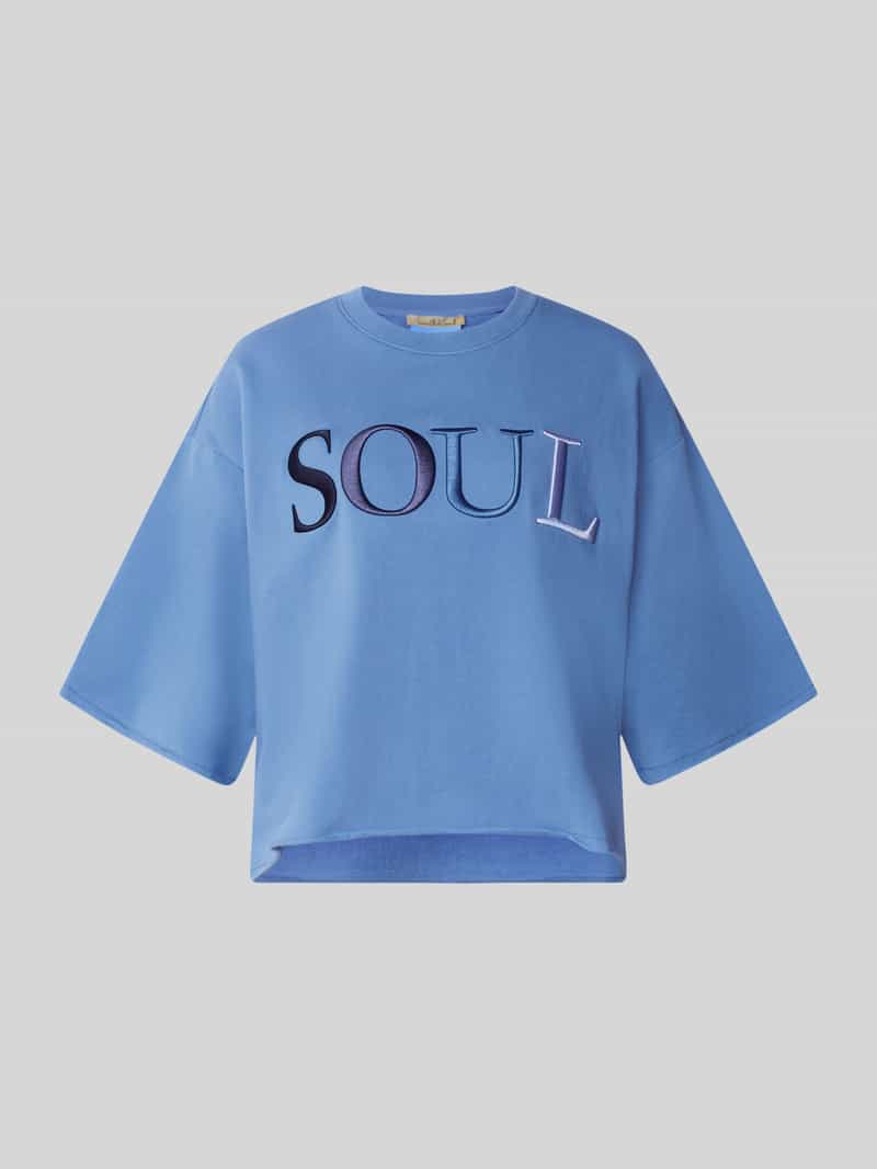 Smith and Soul Kort boxy fit sweatshirt met labelstitching