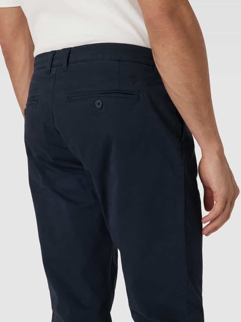 casual friday Slim fit broek met Franse steekzakken