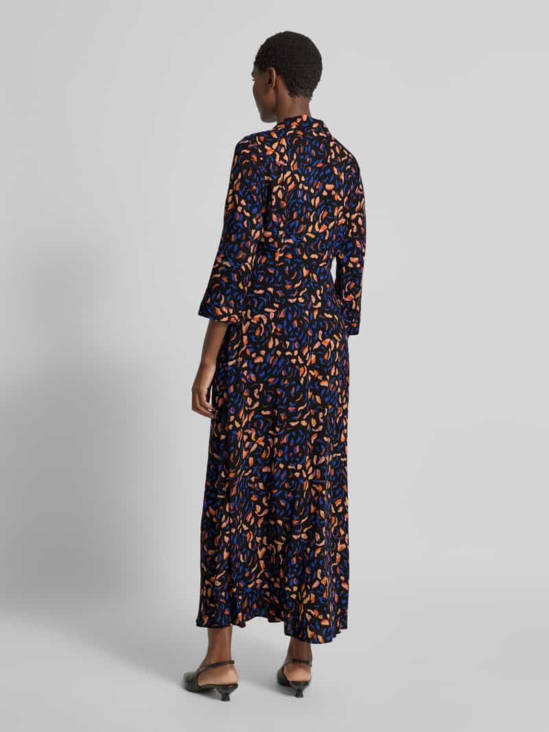Yas Maxi-jurk met knoopsluiting, model 'SAVANNA' zwart, foto 2