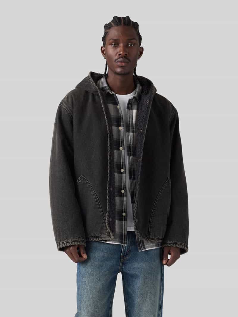 Levi's Loose fit jack van denim met capuchon en binnenvoering