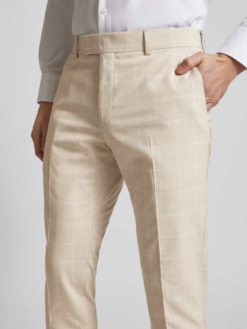 Strellson Regular fit pantalon met persplooien