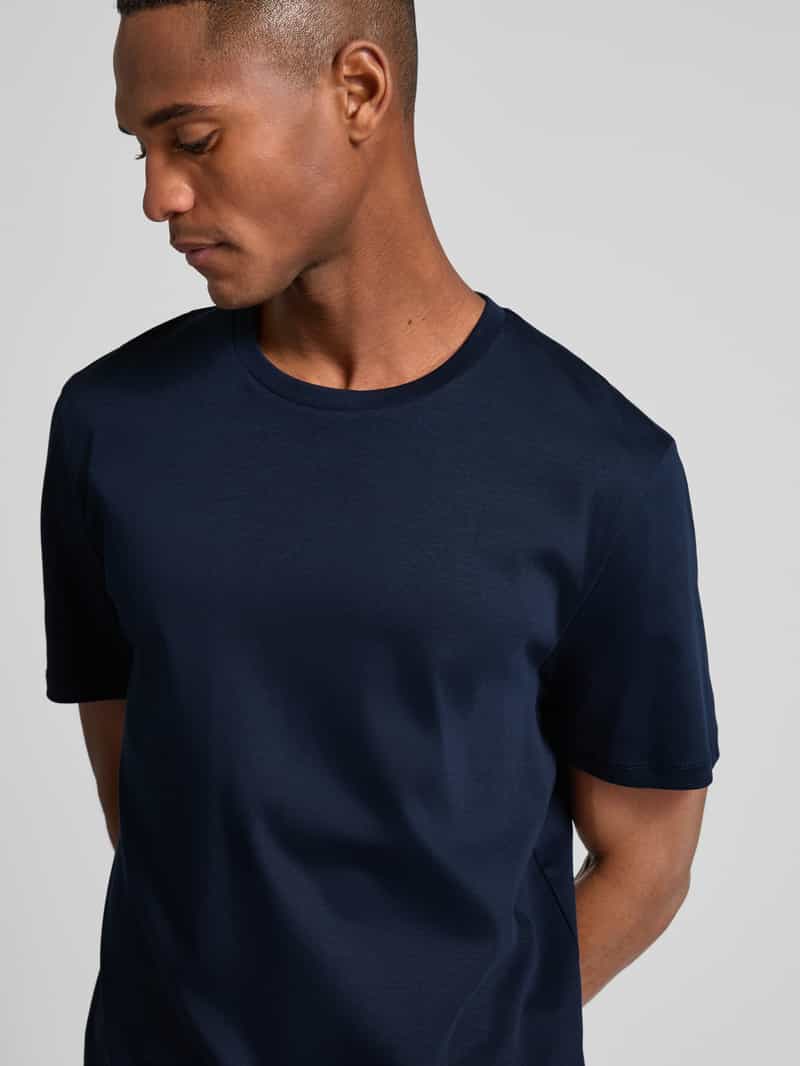 OLYMP Level Five T-shirt met geribde ronde hals