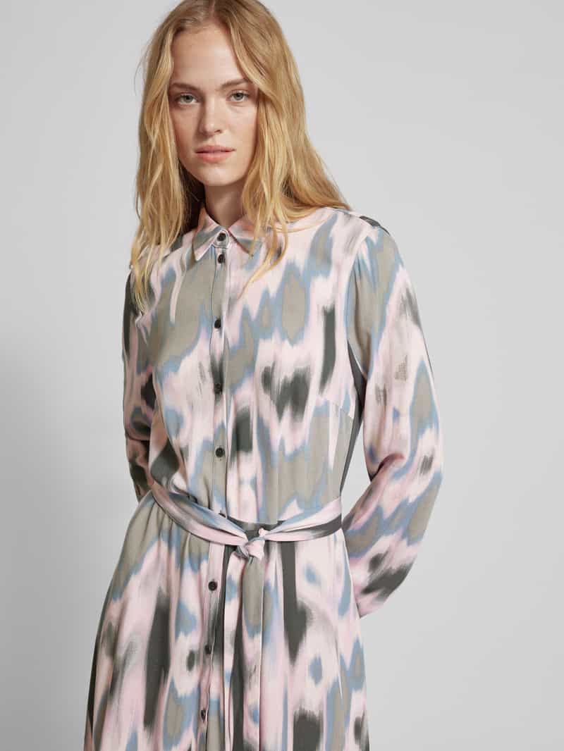 Jake*s Casual Knielange jurk met strikceintuur