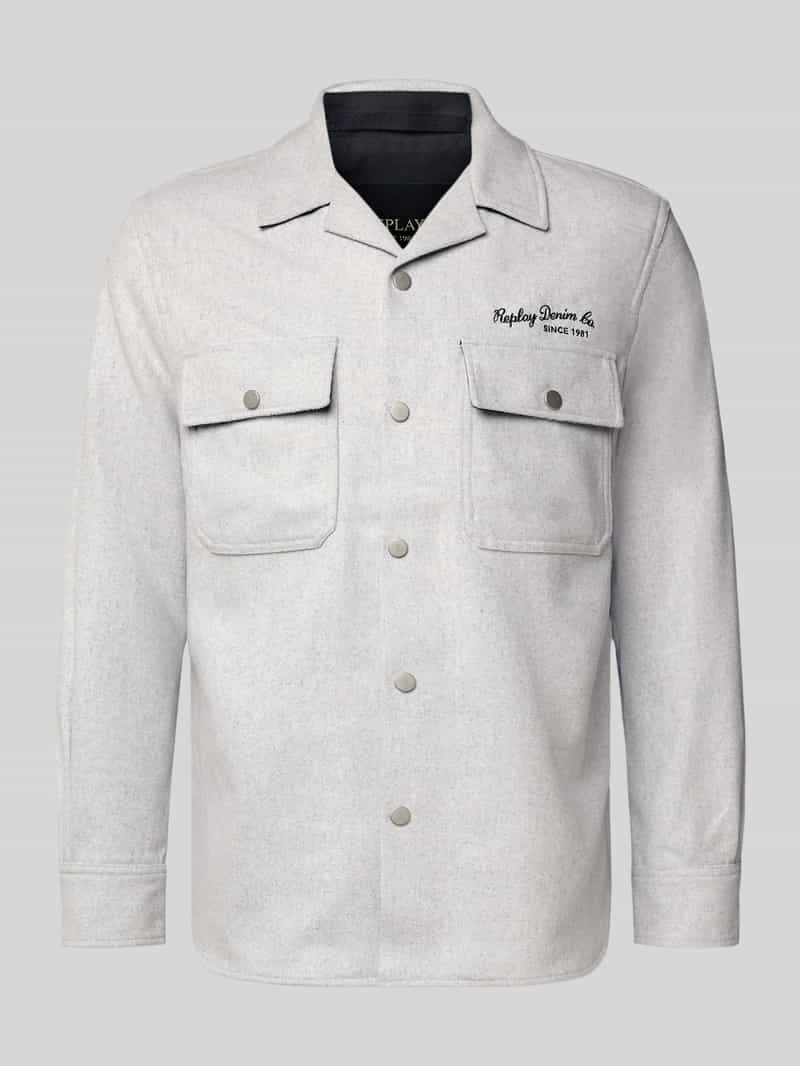 Replay Regular fit overhemdjack met lanawol