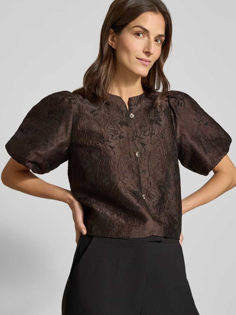 NEO NOIR Blouse met korte mouwen en knoopsluiting