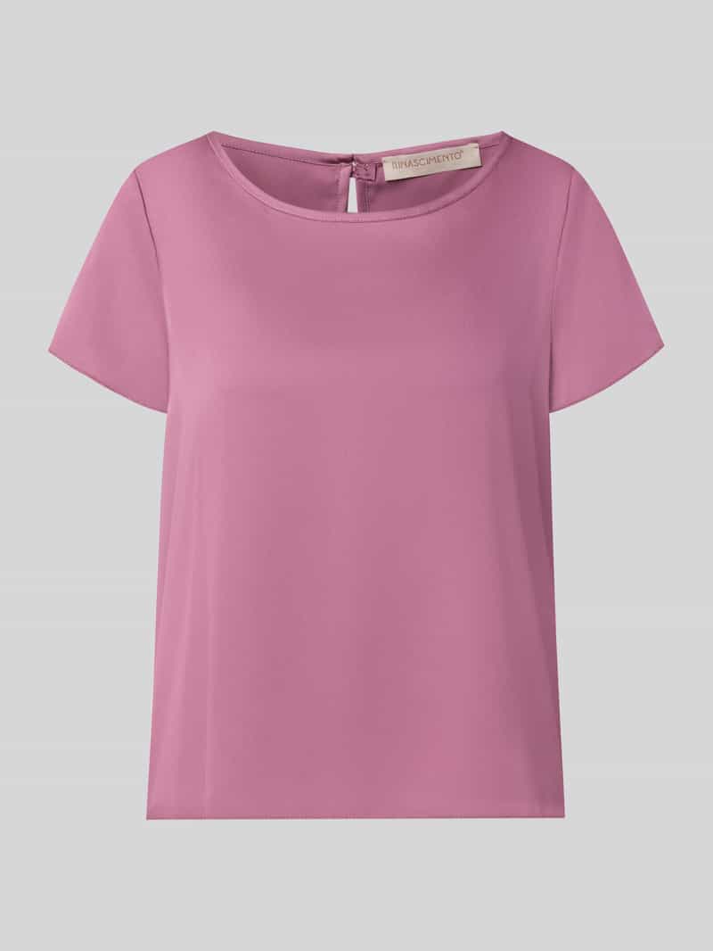RINASCIMENTO Blouse van satijn met ronde hals