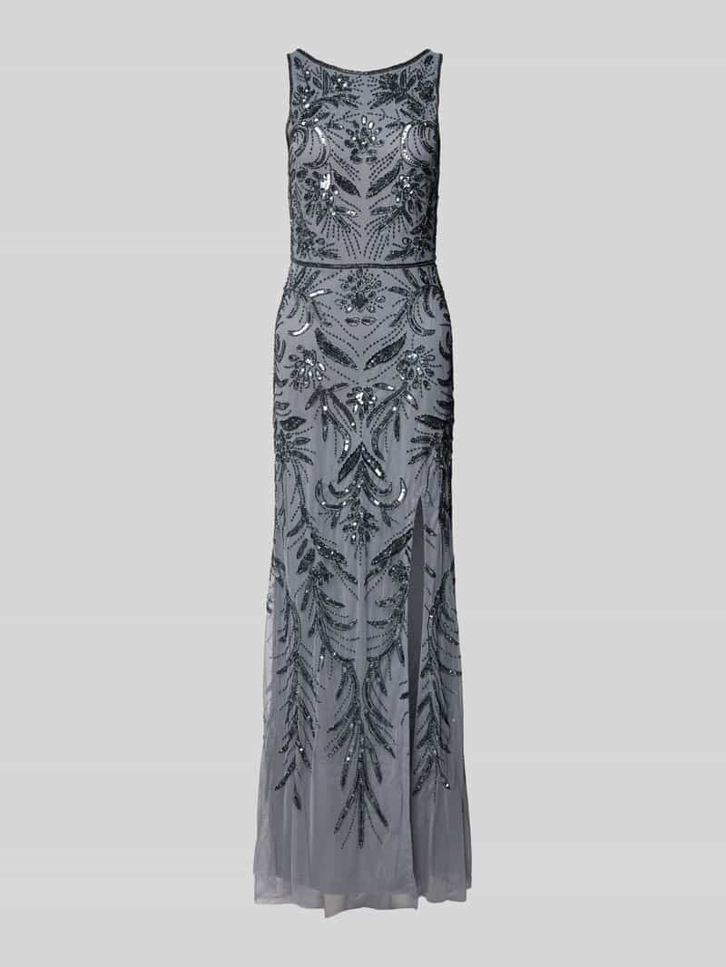 Lace & Beads Avondjurk met boothals