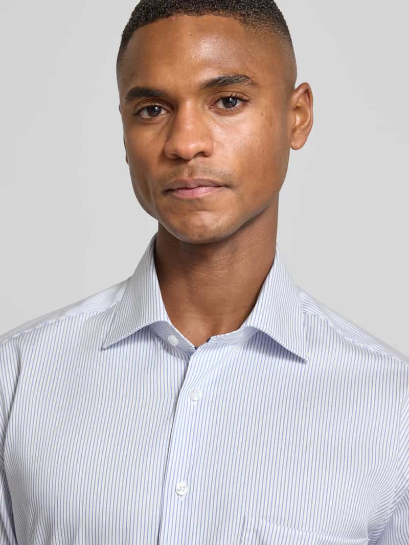 Eterna Comfort fit zakelijk overhemd van katoen met kentkraag