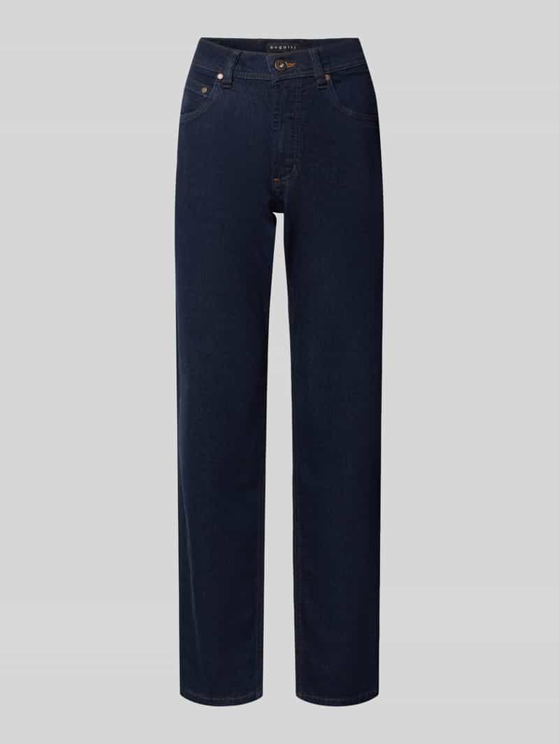 straight fit jeans van katoenmix