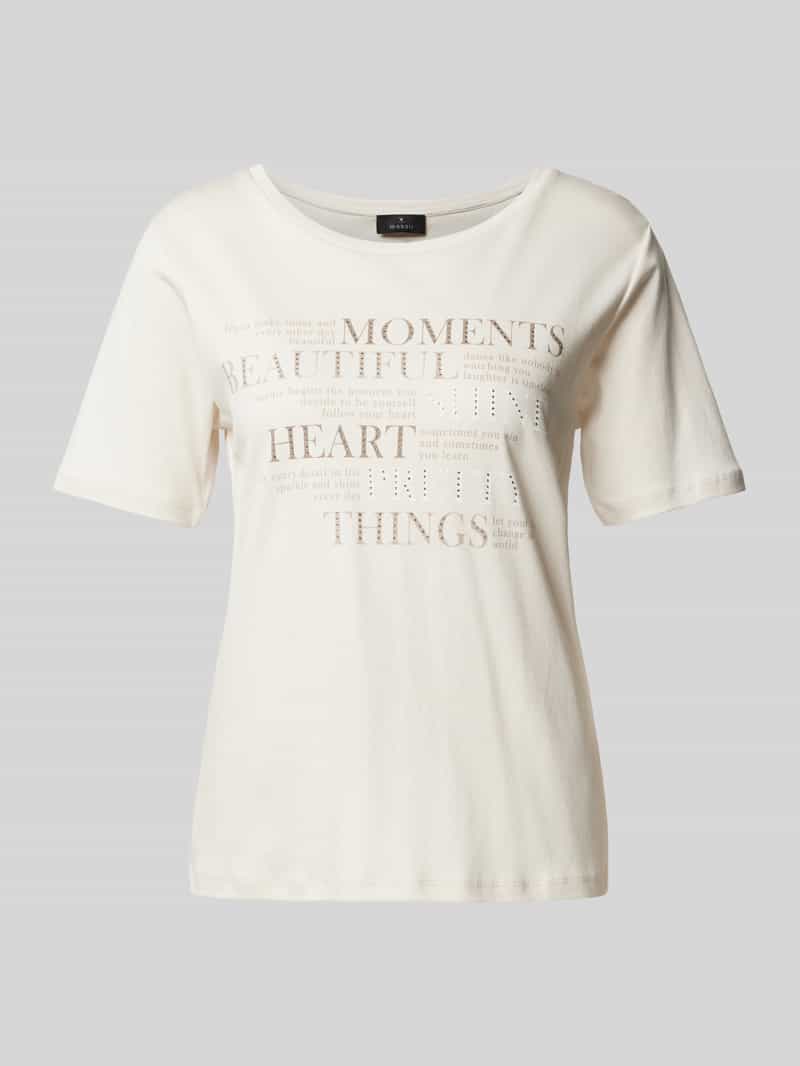 monari T-shirt met statementprint
