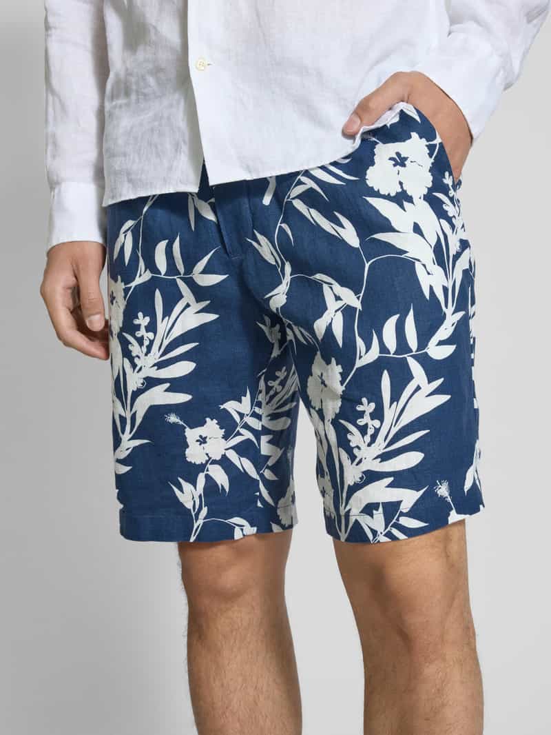 Tommy Hilfiger Relaxed fit bermuda van zuiver linnen model 'HARLEM'