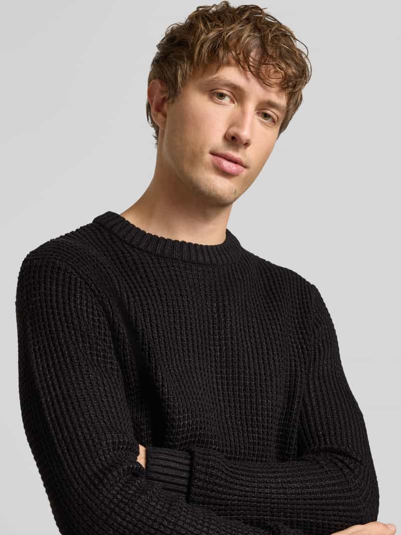 jack & jones Gebreide pullover met ribboorden model 'LINK'