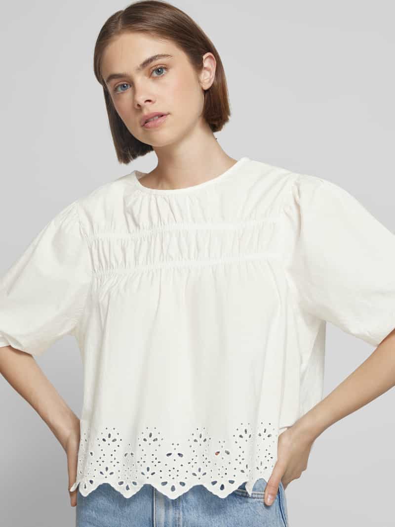 Pieces Relaxed fit blouse van puur katoen model 'SALMINA'