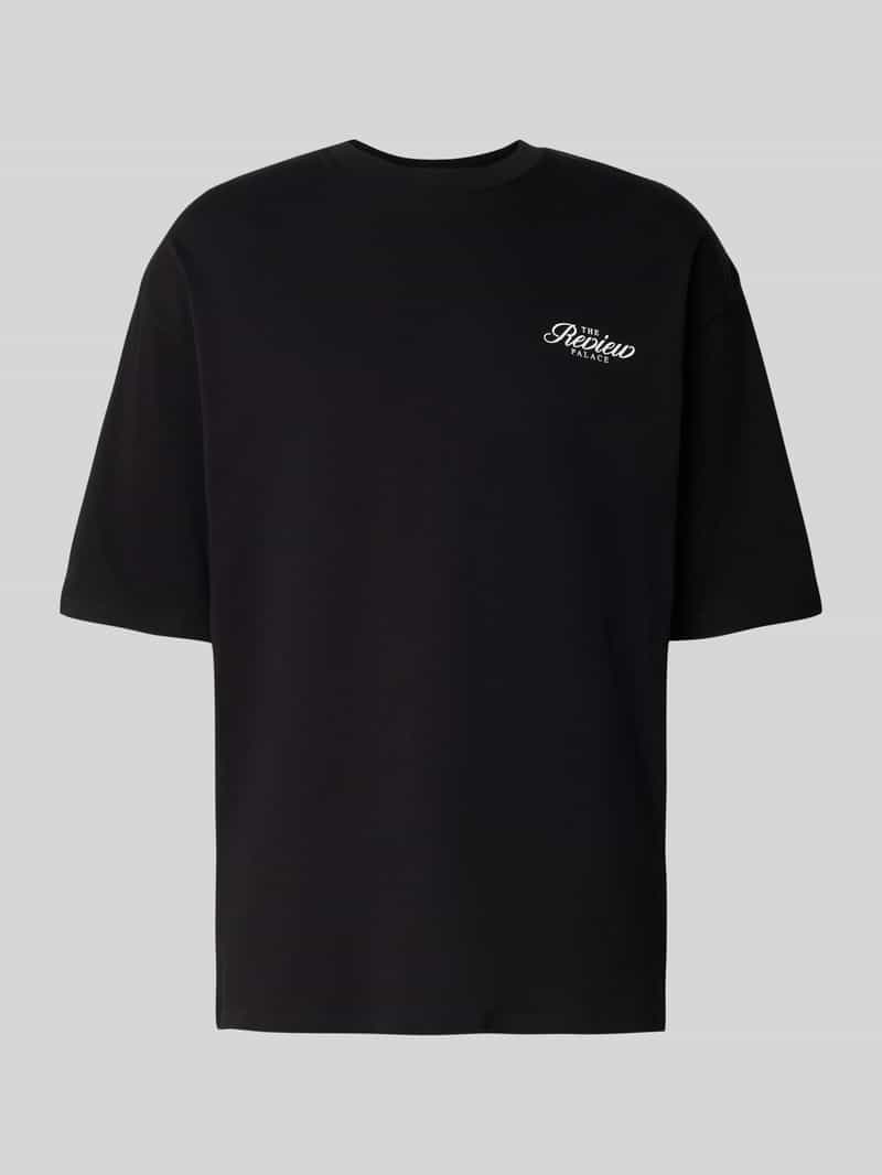 Oversized T-shirt met labelprint