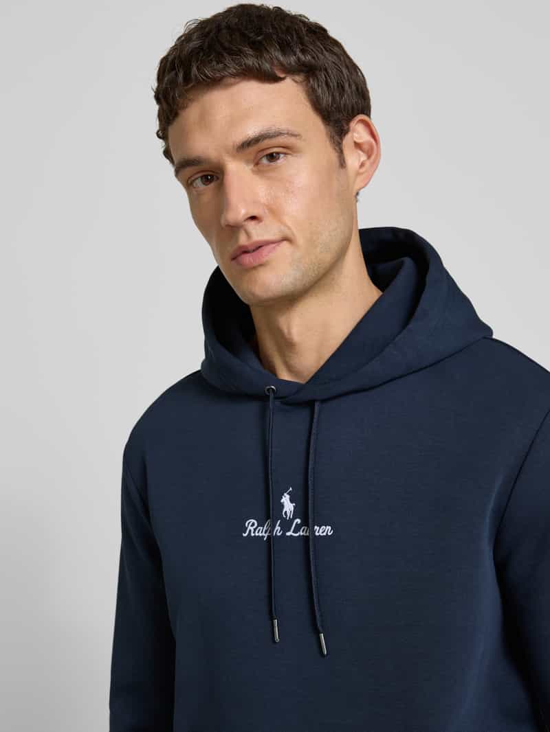 Polo Ralph Lauren Hoodie met labelstitching en kangoeroezak