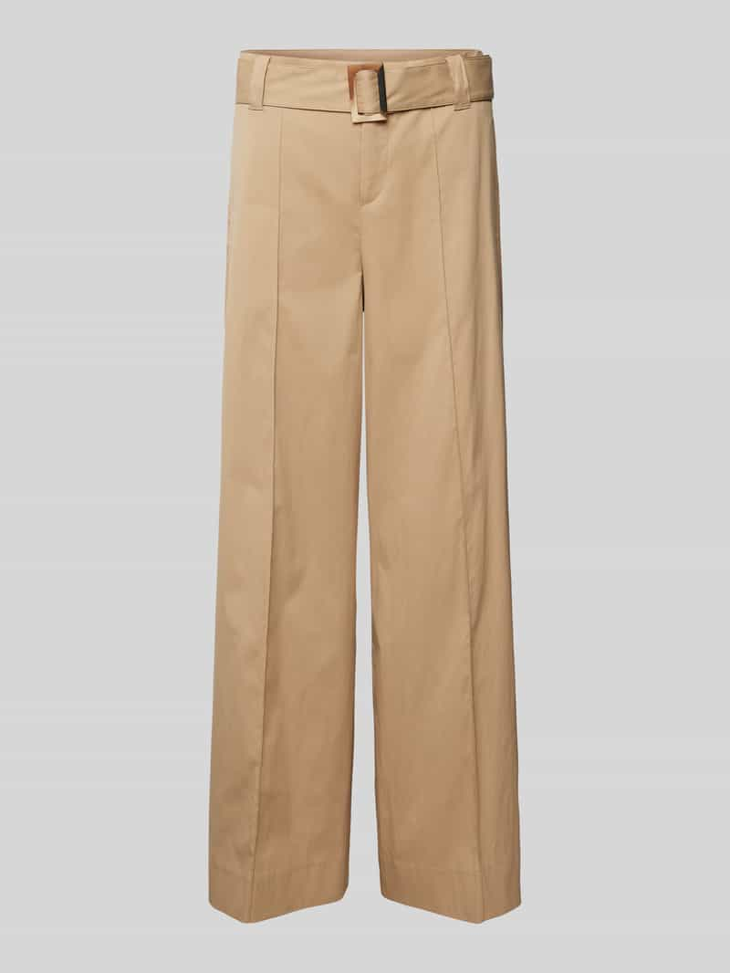 MAC Wide leg stoffen broek met vaste persplooien model 'CARLETTA'