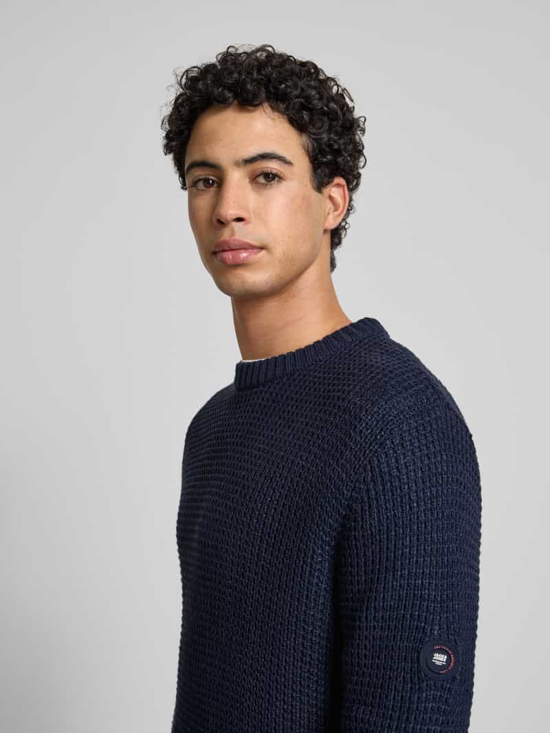 jack & jones Gebreide pullover met ribboorden model 'LINK'