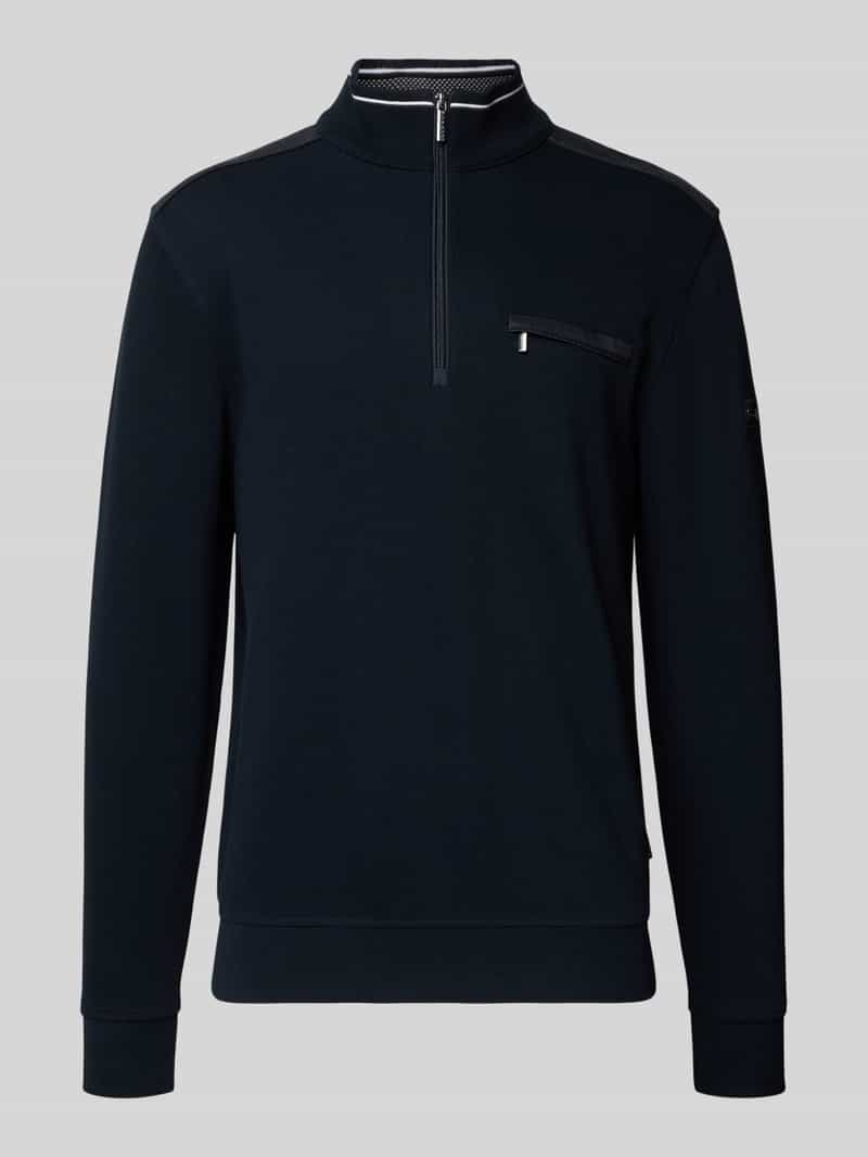 Bugatti Sweatshirt met opstaande kraag model 'Selanik'