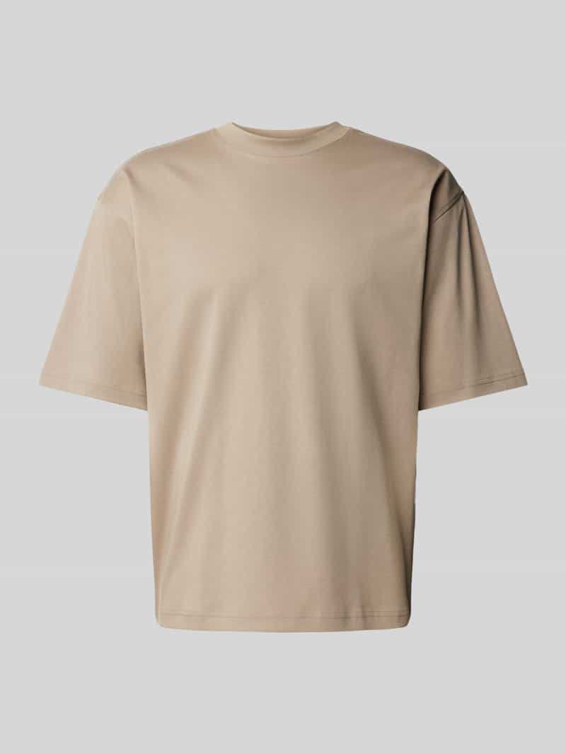 JAKE*S STUDIO MEN T-shirt met geribde ronde hals