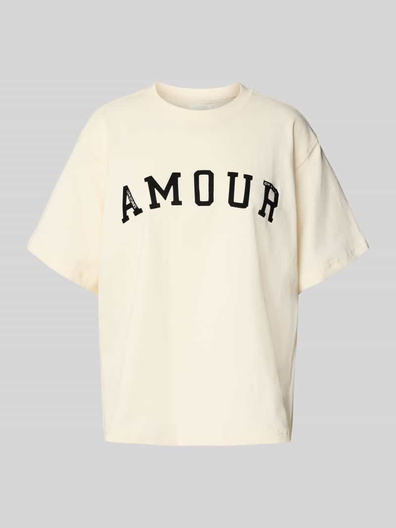 OH APRIL T-shirt met labeldetail model 'Josie'