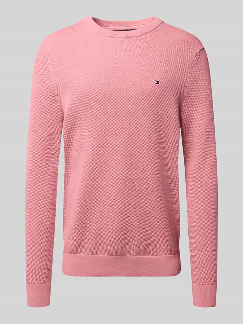 Tommy Hilfiger Regular fit gebreide pullover van zuiver katoen