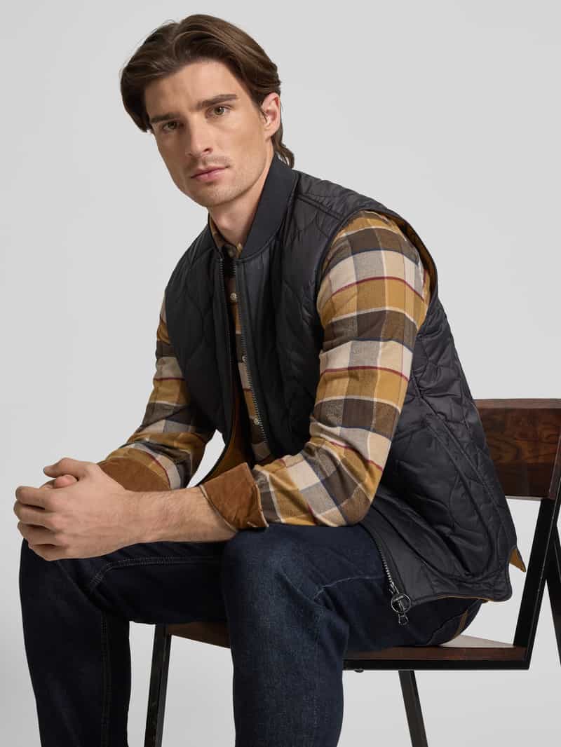 Barbour Regular fit bodywarmer met tweewegritssluiting