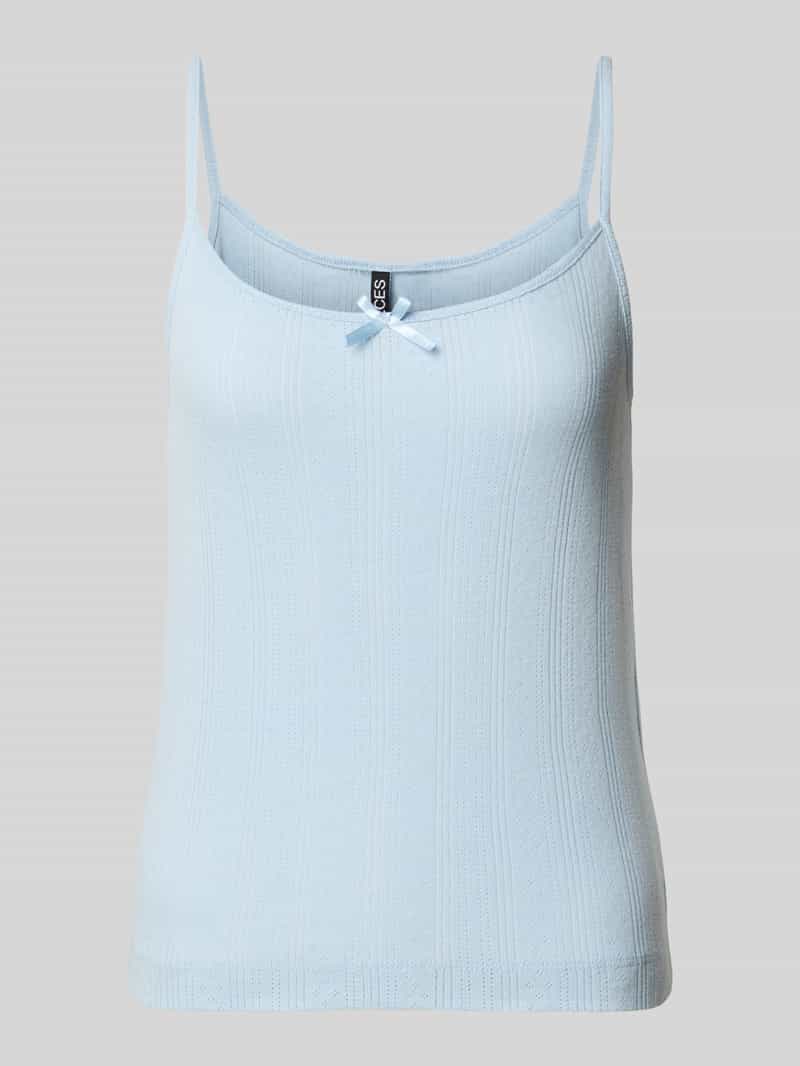Pieces Slim fit top met bandjes van puur katoen model 'MARIE'