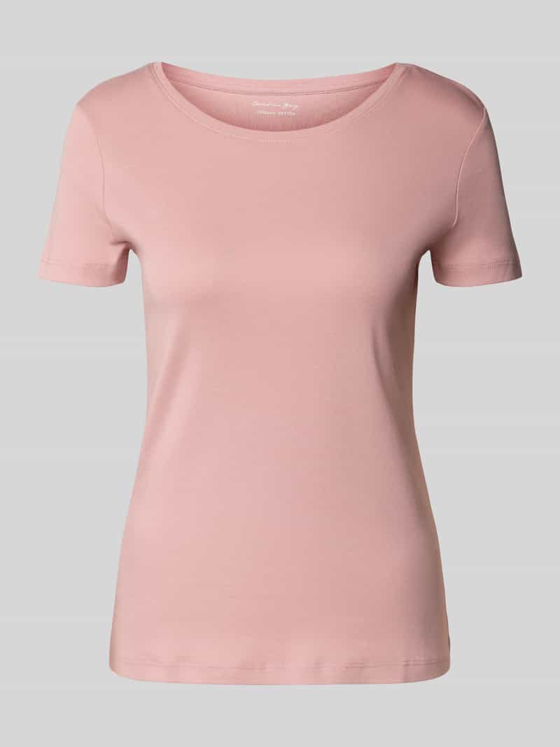 Christian Berg Woman T-shirt met geribde ronde hals