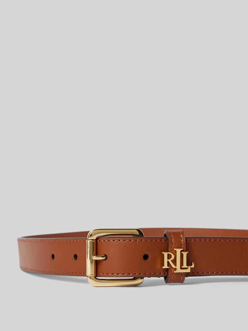 Lauren Ralph Lauren Smalle leren riem met logolus